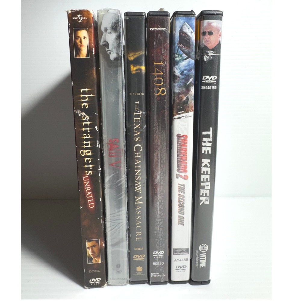 Horror DVD Lot 6 Saw V Texas Chainsaw Massacre 1408 Strangers Sharknado 2 Keeper